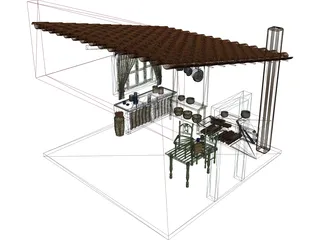 Rural House 3D Model preview