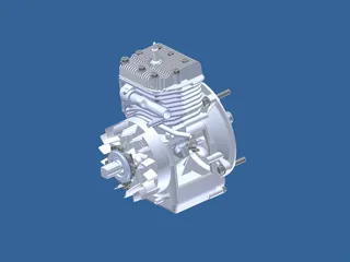 Briggs&Stratton Lawn Mower Engine 3D Model preview