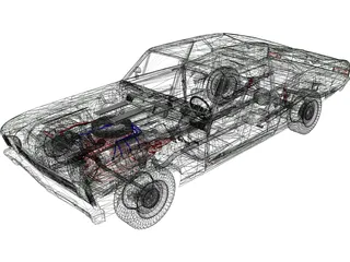 Chevrolet Nova SS (1969) 3D Model preview
