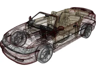 SAAB 9-3 Convertible 3D Model preview