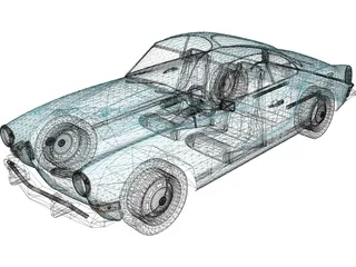 Volkswagen Karmann Ghia (1970) 3D Model preview
