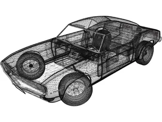 Pontiac Firebird (1968) 3D Model preview