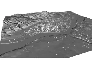 Portland City, Oregon 3D Model preview