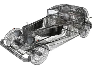 Mercedes-Benz SSK (1928) 3D Model preview