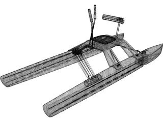 Catamaran 3D Model preview