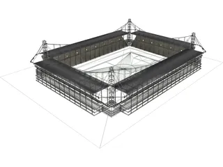 Europe Stadium 3D Model preview