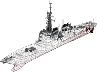 Kongo Destroyer 3D Model preview
