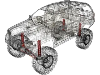 Jeep Grand Cherokee [Lifted] 3D Model preview
