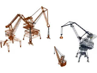 Port Handling Cranes 3D Model preview