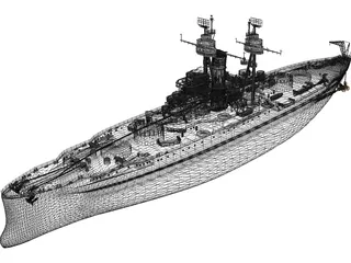 USS Oklahoma 3D Model preview