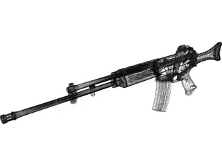 K2 Rifle 3D Model preview