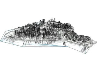 New York City Downtown 3D Model preview