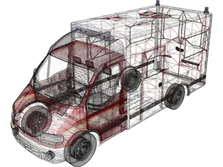 Renault Master Ambulance 3D Model preview