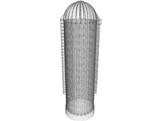 Grain Silo 3D Model preview