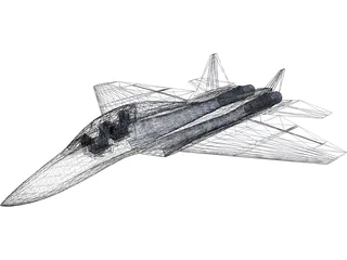 X-38 Gen 5 Fighter Concept 3D Model preview