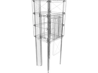 Glass Elevator 3D Model preview