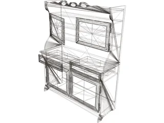 Cabinet Old 3D Model preview