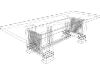Table Dinning Room 3D Model preview