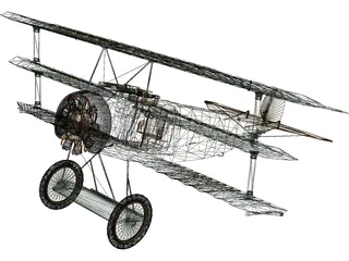 Fokker Dr.I 3D Model preview
