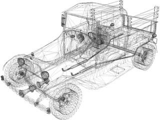 Ford Pickup (1929) 3D Model preview