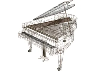Grand Piano 3D Model preview