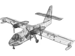 Canadair CL-215 Firefighting 3D Model preview