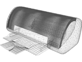 Hewlett-Packard DeskJet 3745 Printer 3D Model preview