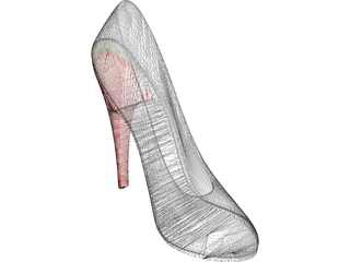 Woman Shoe 3D Model preview