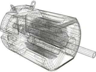 Electric Motor 3D Model preview
