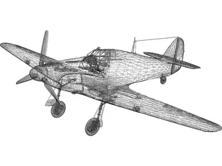Hawker Hurrikane Mk1 3D Model preview