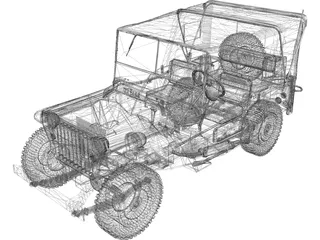 Jeep Willys 3D Model preview