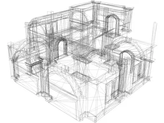 Building Temple 3D Model preview