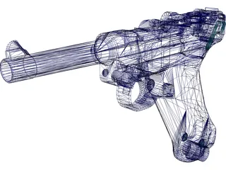 Luger P38 3D Model preview