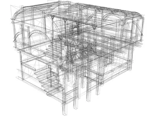 Interior House 3D Model preview