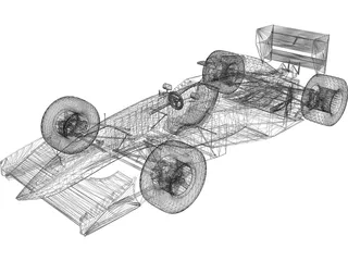 F1 McLaren MP4/8 3D Model preview