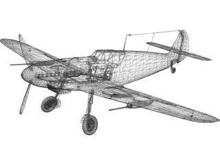 Messerschmitt BF-109G 3D Model preview