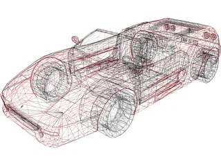 Ferrari F355 Spider 3D Model preview
