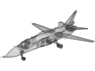 Sukhoi Su-24 Fencer C 3D Model preview