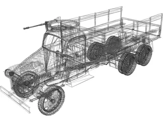US Army Truck 3D Model preview