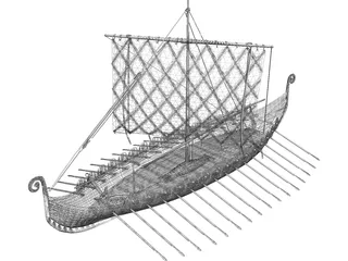 Viking Ship 3D Model preview
