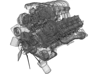 Toyota Tundra Engine (2000) 3D Model preview
