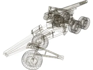 Howitzer (203 mm) 3D Model preview