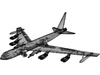 Boeing B-52 Stratofortress 3D Model preview