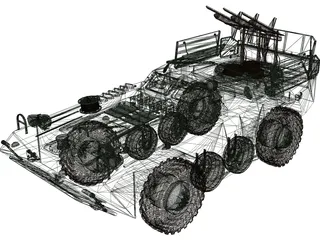 BRDM-1 and AT1 Snapper 3D Model preview