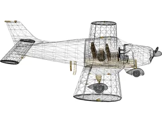 Piper PA-28 Cherokee 3D Model preview