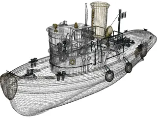 Coast Guard Tug 3D Model preview