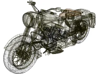 Harley-Davidson US Army (1940) 3D Model preview