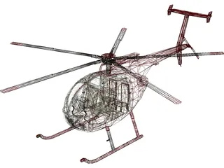 Hughes 500D 3D Model preview