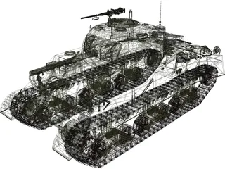 M4A3 (75) W Sherman 3D Model preview