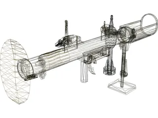 Piat Antitank Weapon 3D Model preview